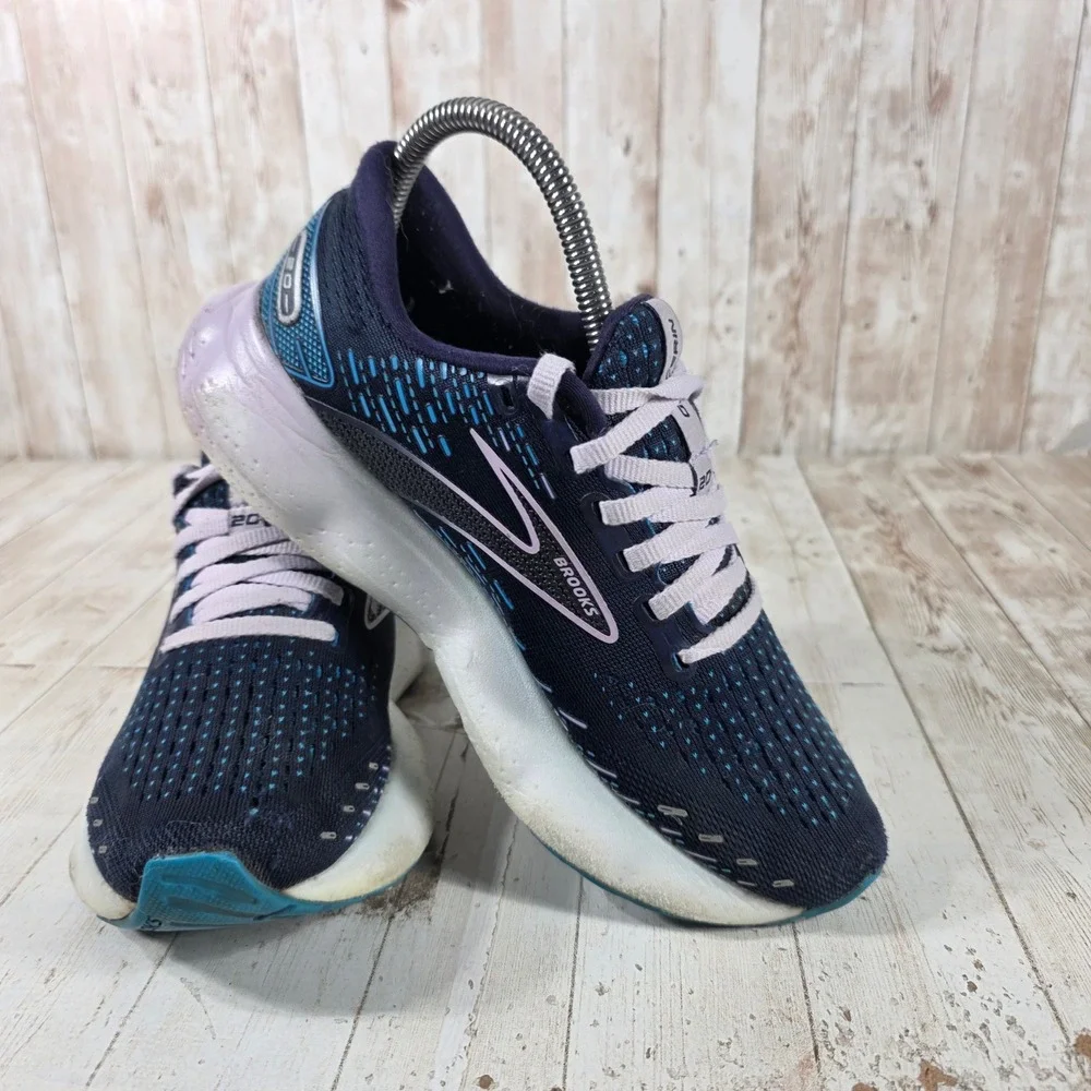Brooks Glycerin 20 Womens 6.5 Navy Purple Running Shoes 1203691B499 DNA LOFT v3